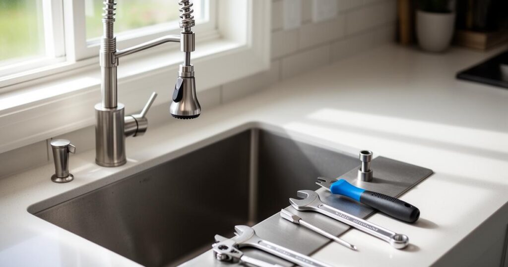 ¿Cómo desmontar un grifo de cocina con ducha? Tutorial completo para cambiar tu grifería sin perder presión